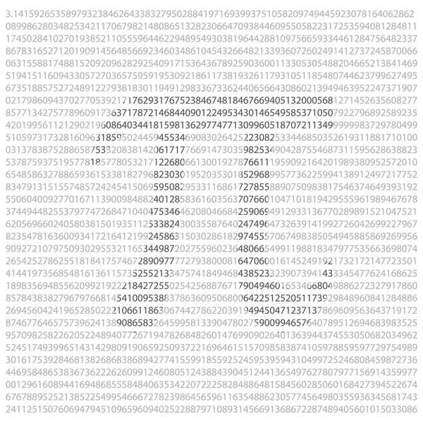 Pi 3.14 พื้นหลังที่มีตัวเลขและสัญลักษณ์, เวกเตอร์ — ภาพเวกเตอร์สต็อก