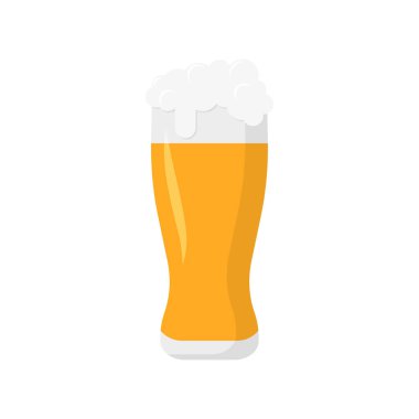 alkol, bira bardağı düz stil, vektör