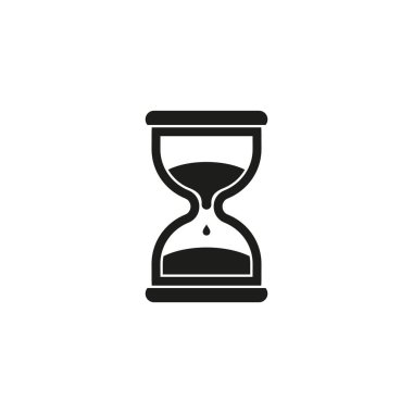 Kum Saati simgesi beyaz arkaplanda