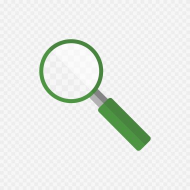 Düz biçimde büyütme cam renk simgesi, vektör