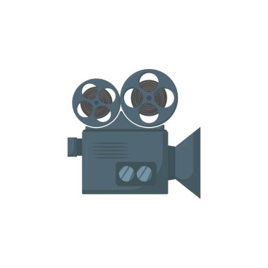 Düz stil, vektör olarak sinema kamerası oynatıcı