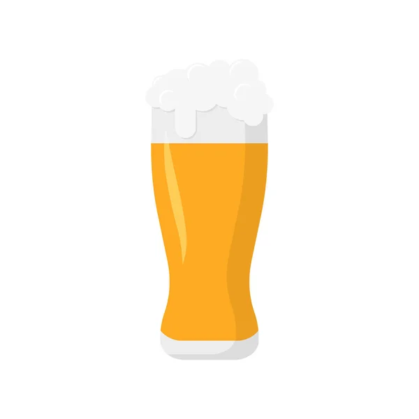 Alcohol, beer glass in flat style, vector — Stock Vector