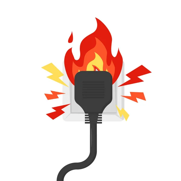 Feuerrosette in Flammen, Vektor in Wohnung — Stockvektor