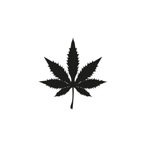 Marihuana symbol lek czarny ikona, wektor ilustracja — Wektor stockowy