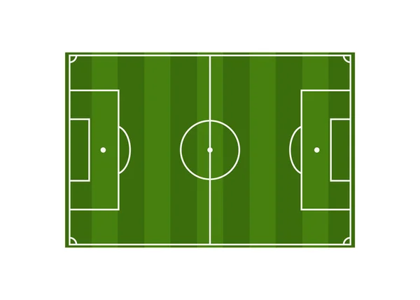 平面的足球场图，矢量 — 图库矢量图片