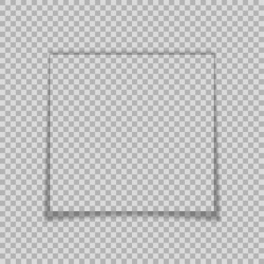 Çerçeve gölgesi şeffaf arkaplanda. Web pankartı element vektör illüstrasyonu