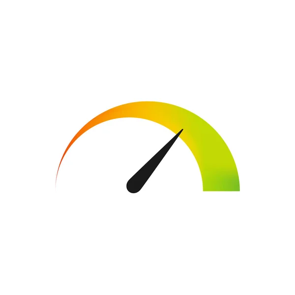 Hız Göstergesi Kontrol Sayacı Logo Tasarımı Vektör Illüstrasyonu — Stok Vektör