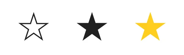 Estrella Icono Conjunto Estilo Plano Ilustración Vectorial Aislada — Vector de stock