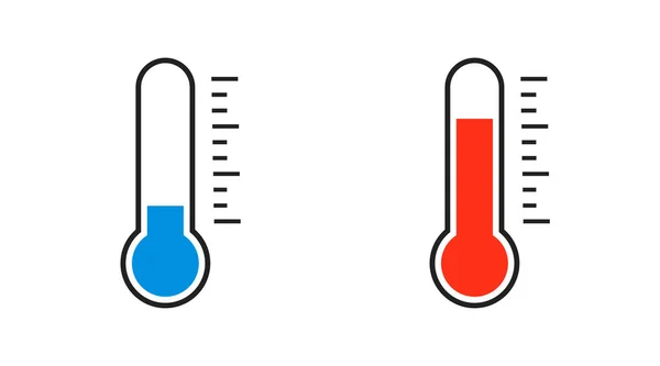 Θερμόμετρο Μπλε Και Rad Εικονίδιο Επίπεδη Εικόνα Στοιχείου Λογότυπου Διανύσματος — Διανυσματικό Αρχείο