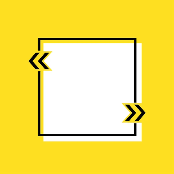 Citační Karta Žlutém Pozadí Vektorové Pozadí Pro Text Plochém — Stockový vektor