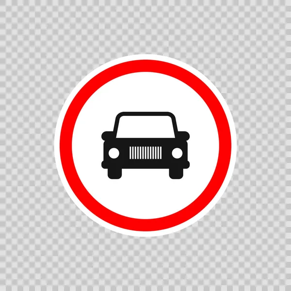 Verkehrszeichenbeschränkung Road Auto Symbol Flach Auf Transparentem Hintergrund Vektor — Stockvektor