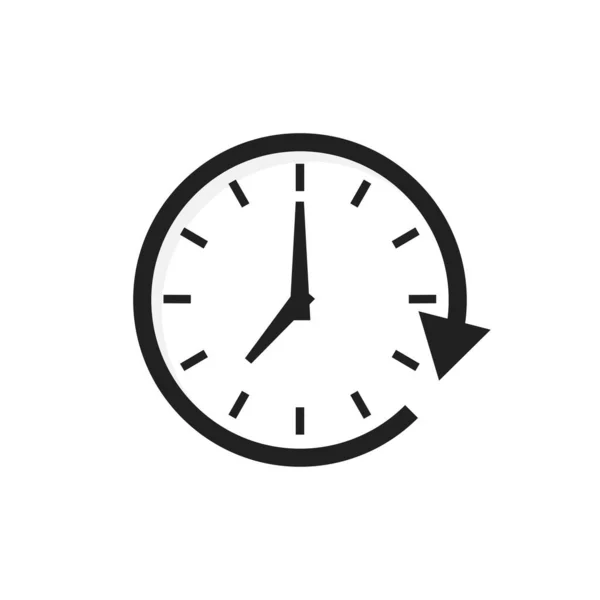 Icono Vector Flecha Tiempo Reloj Icono Aislado Para Diseño Wab — Archivo Imágenes Vectoriales