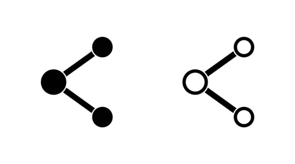 Comparte Icono Negro Botón Aislado Para Redes Sociales Vector Elemento — Archivo Imágenes Vectoriales