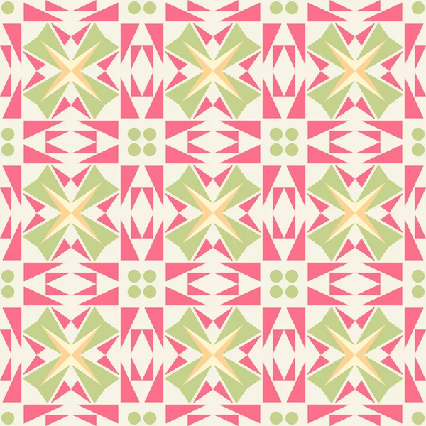 Nahtloses leichtes geometrisches Muster mit Dreiecken und Kreisen. nahtloses Muster mit Dreiecken und Kreisen auf hellem Hintergrund. — Stockfoto