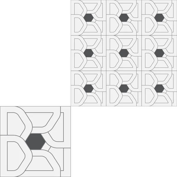 パターンユニットを使用した幾何学的形状からのシームレスな抽象パターン. — ストック写真