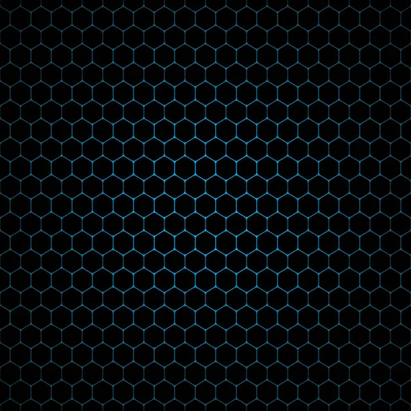 Vector abstract dark background with seamless pattern of hexagons. — Stock Vector