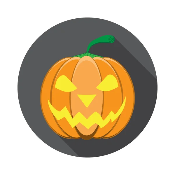 Vetor ícone isolado de tomada lanterna brilhante com sombra para o Halloween em plano . —  Vetores de Stock