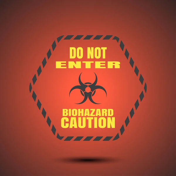 Biohazard - poster vettoriale con ombra . — Vettoriale Stock