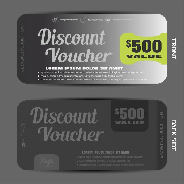 Blank of steel discount voucher vector illustration to increase sales. — Stock Vector