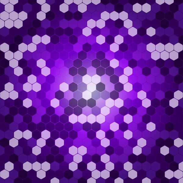 Fond vectoriel abstrait lilas avec des formes hexagonales opacité différente . — Image vectorielle