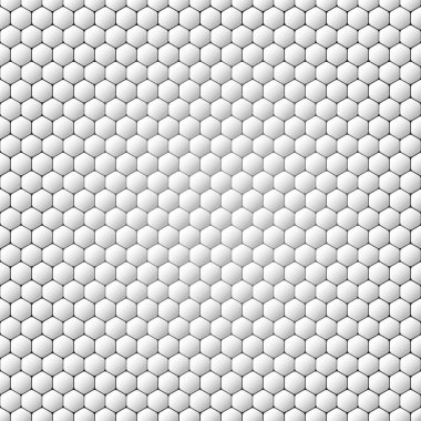 Degrade gri arka planda soyut altıgen beyaz deseni.