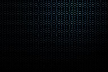 Beyaz altıgen örgülü soyut degrade koyu mavi arka plan.