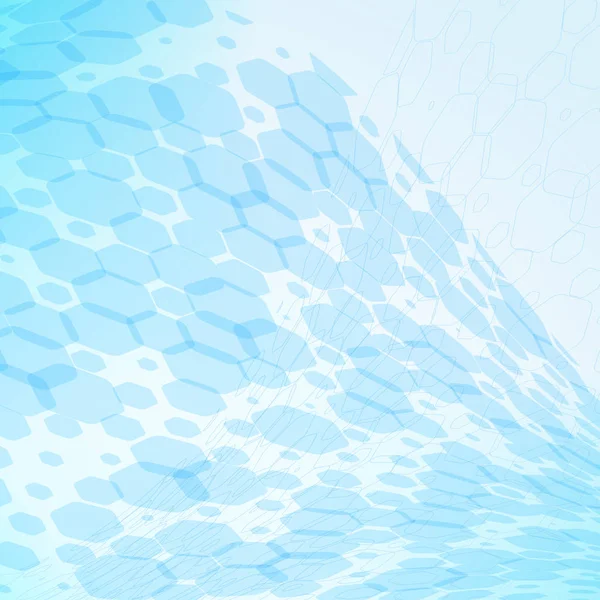 Абстрактный светло-голубой фон перекрывающихся шестиугольников с различной прозрачностью . — стоковое фото