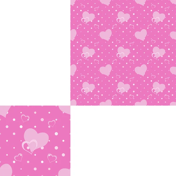 Pink seamless pattern with silhouettes of heart for holidays and packaging. — Stock Photo, Image