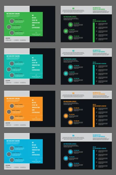 Présentation de conception de brochure de bifold, modèle de dépliant d'affaires — Image vectorielle