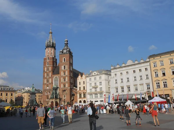 View Central Square Krakow Poland — Stock Photo, Image
