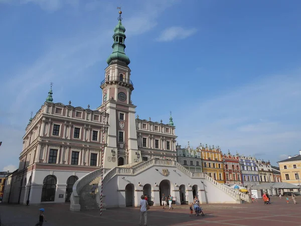 Central Square Zamosc Poland — Stock Photo, Image