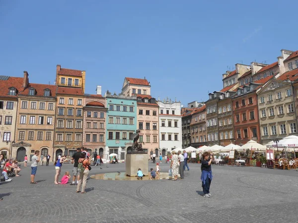 Central Square Warsaw Old Town — Stock Photo, Image