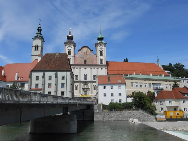 View Michaelerkirche Steyr Austria — Stock Photo, Image