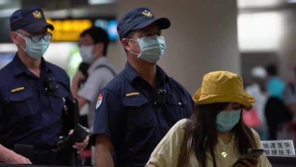 Taipei Taiwan Iunie 2020 Mișcarea Lentă Persoanelor Asiatice Care Poartă — Videoclip de stoc