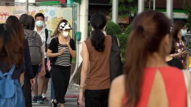 Taipei Tayvan Haziran 2020 Coronavirus Salgını Sırasında Yavaş Yaşam Mağazalar — Stok video