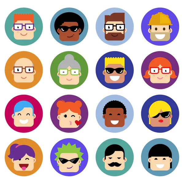 Набір Аватарів Людей Різних Стилів Віків Ліцензійні Стокові Вектори