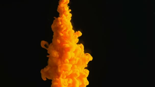 Abstracta Nube Fondo Pintura Color Naranja Chorro Tinta Rompe Agua — Vídeos de Stock
