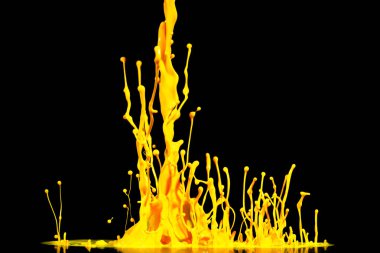 akrilik boya sıçrama, siyah renkli soyut arka plan