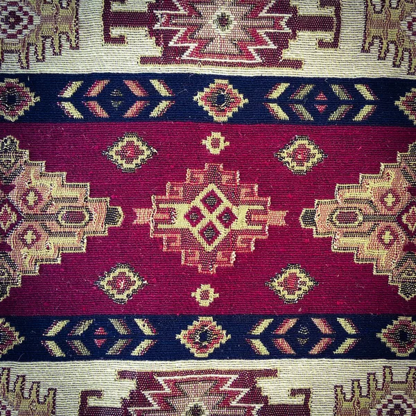 Ткань Армянским Узором Детали Ковра Традиционными Орнаментами Узорами Вышивка Является — стоковое фото