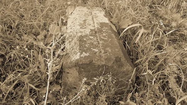 Oude Armeense Begraafplaats Christian Grave Van 1800 Begrafenisplaats Gesneden Grafsteen — Stockfoto