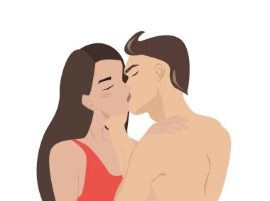 kız ve erkek çift öpücük