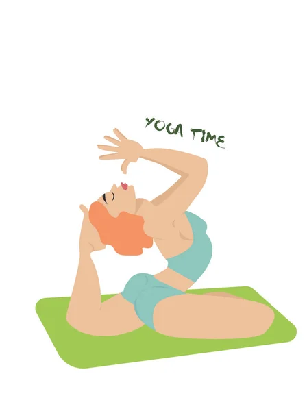 Yoga Flat White Background — Stockfoto
