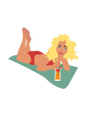 Plajda mayo giymiş bir kız.