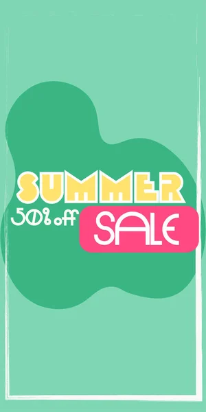 Summer Sale Banner Vertical — Stock Photo, Image