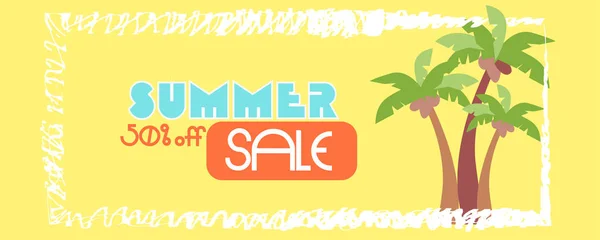 Summer Sale Banner Horisontal — Stock Photo, Image