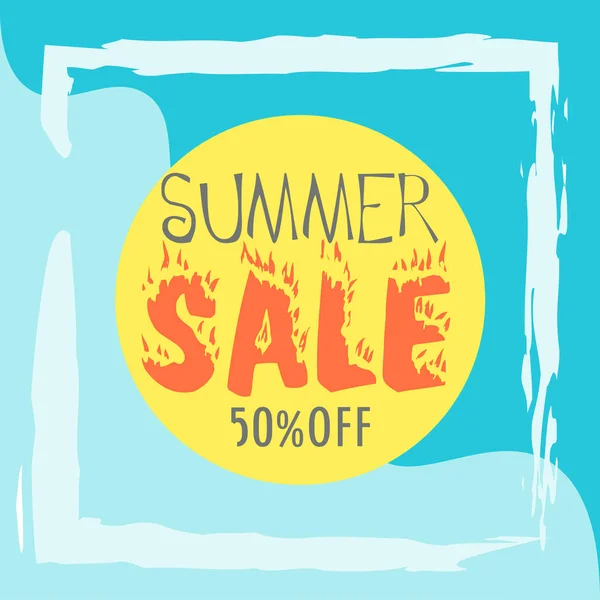 Summer Sale Banner Square — Stock Photo, Image