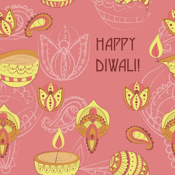Απρόσκοπτη Μοτίβο Σχετικά Θέμα Της Ινδίας Διακοπές Diwali — Φωτογραφία Αρχείου