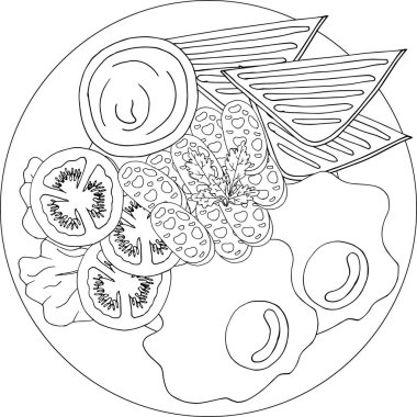 El çizimi vektör illüstrasyonu