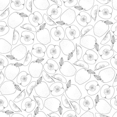 boyama kitabı Duvar kağıdı elmaların pürüzsüz deseni