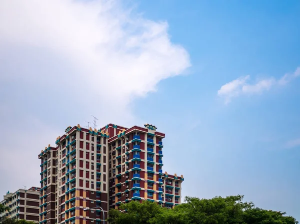 Vue panoramique du logement public construit par le gouvernement à Singapour (HBD — Photo